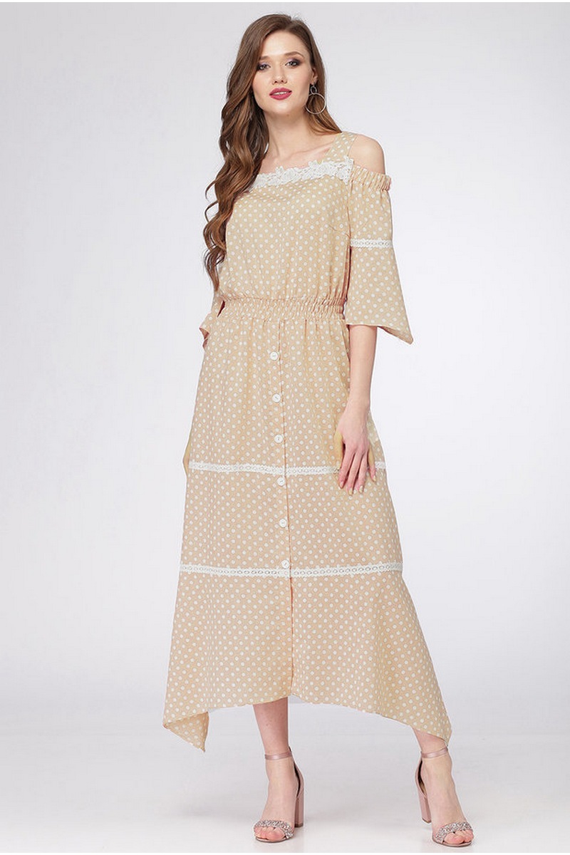 Платье LadisLine 941 бежевый