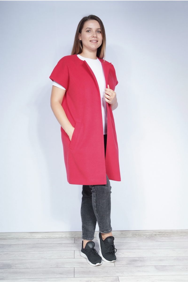 Женское пальто LUXTEX 0516 красный