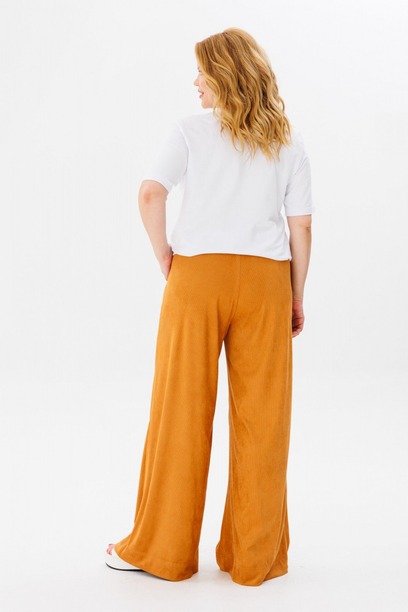 Брючный комплект Michel chic 1383 белый,рыжий