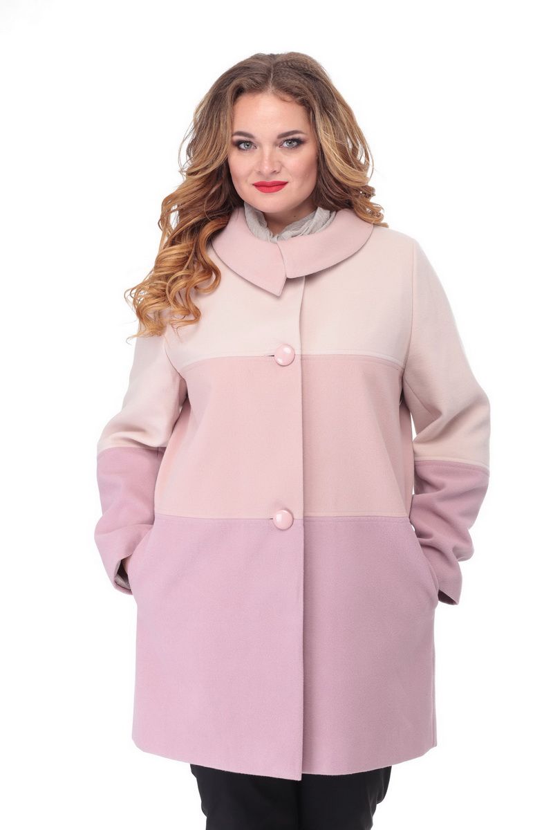 Женское пальто БелЭльСтиль 753 розовый