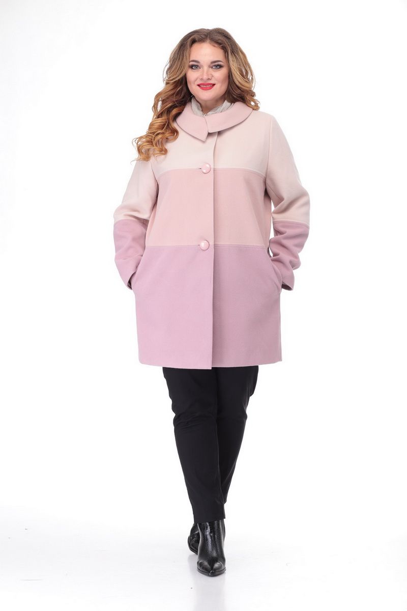 Женское пальто БелЭльСтиль 753 розовый