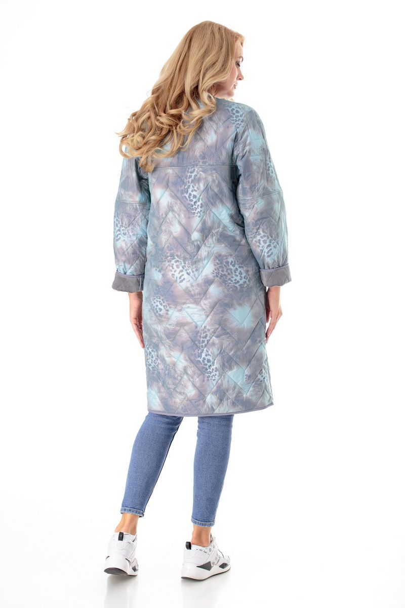Женское пальто БелЭльСтиль 845 голубой