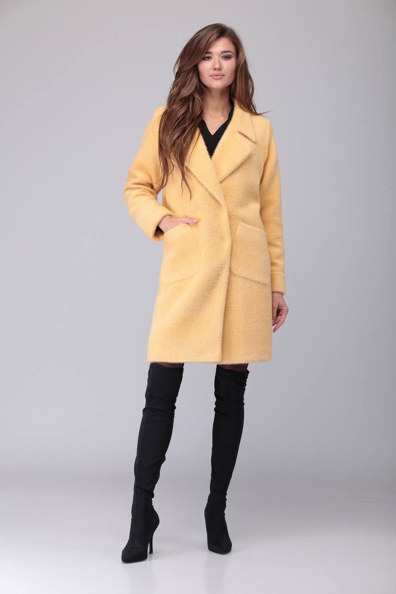 Женское пальто Verita 2048 желтый