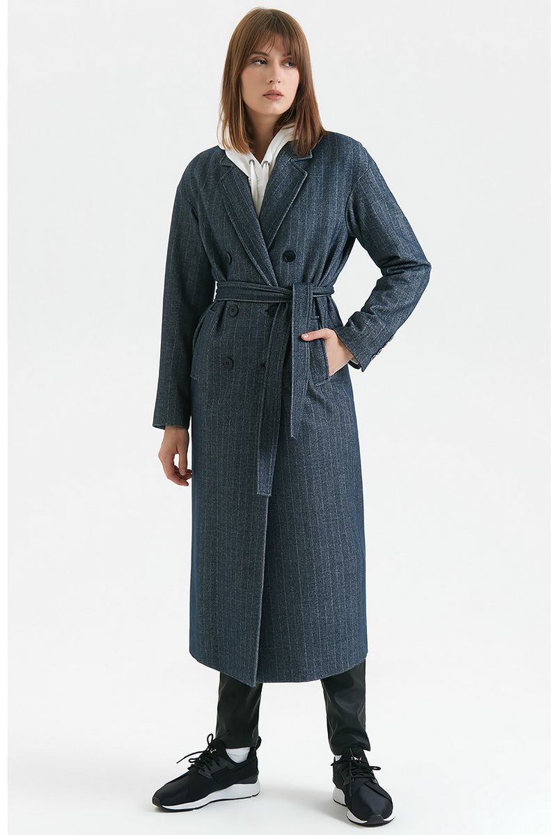 Женское пальто Moveri by Larisa Balunova 6205 синий