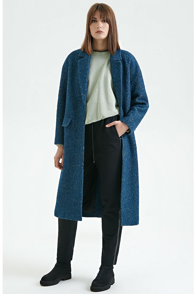 Женское пальто Moveri by Larisa Balunova 6034С сине-зеленый