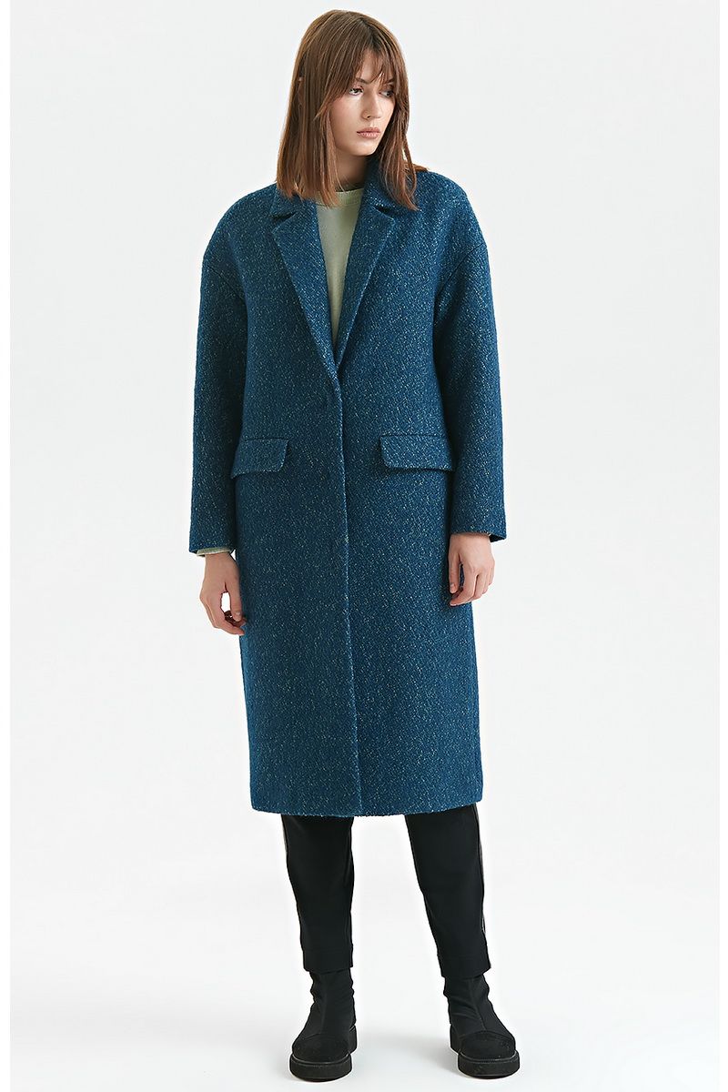 Женское пальто Moveri by Larisa Balunova 6034С сине-зеленый