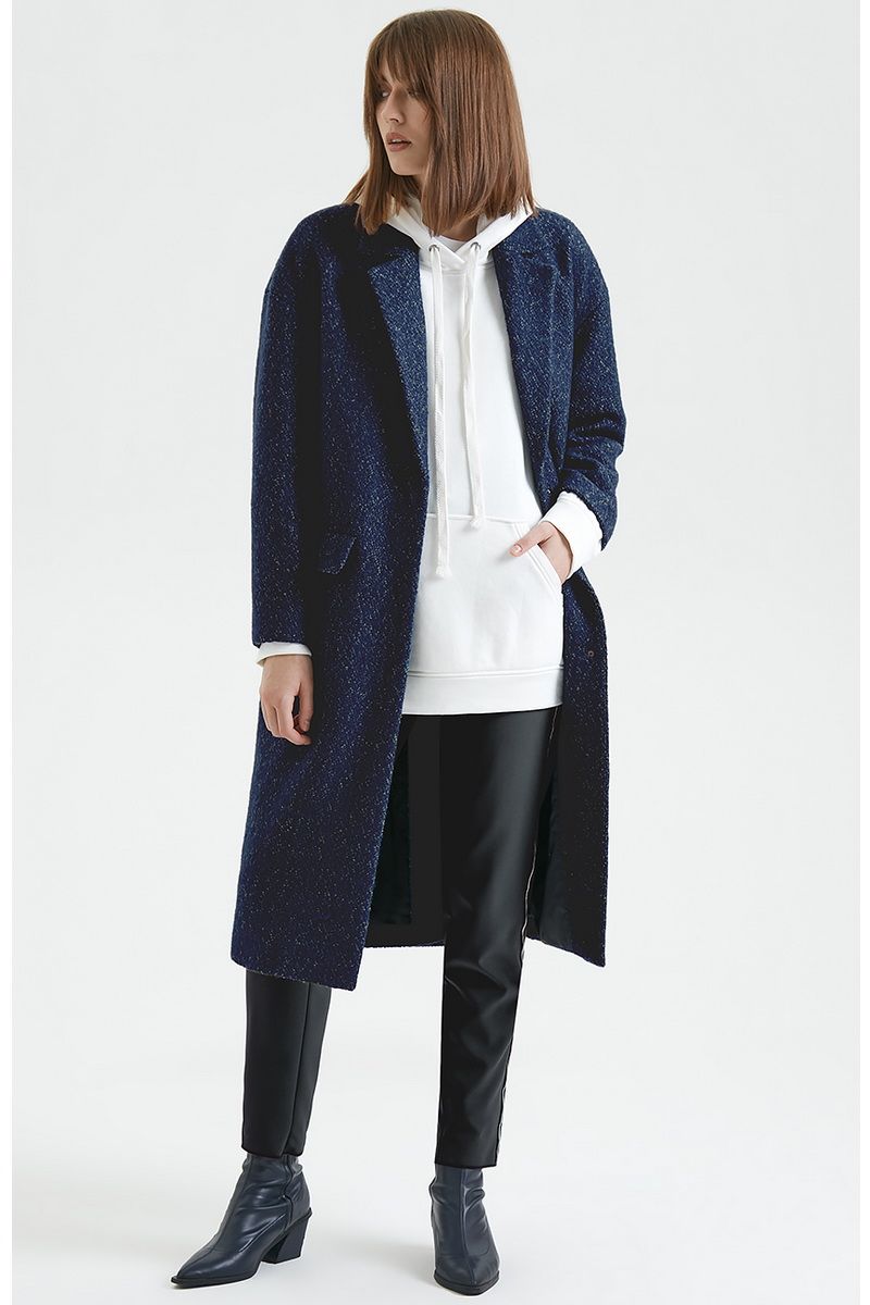 Женское пальто Moveri by Larisa Balunova 6034С темно-синий
