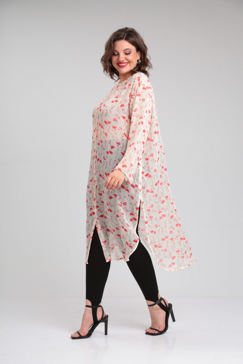 Блузы Avenue Fashion 0329 молоко_маки