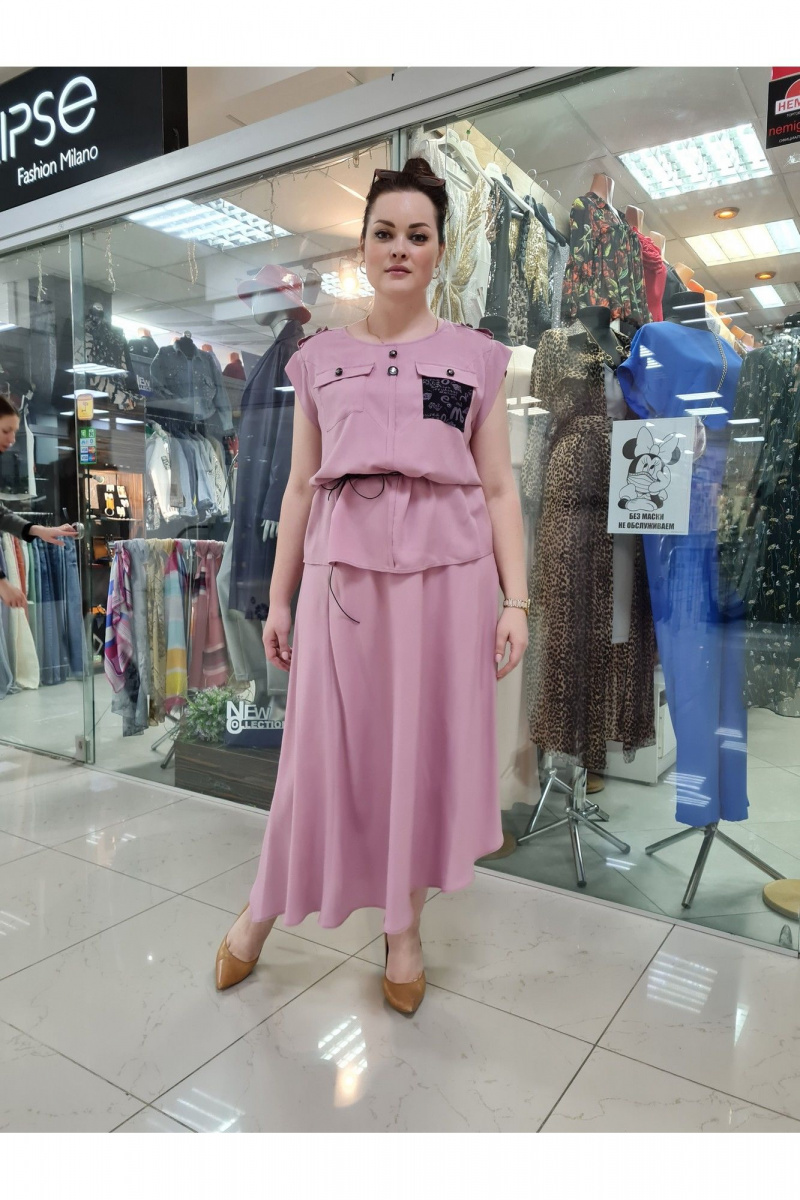Юбочный костюм Shymoda М 353-24 тёмно-розовый
