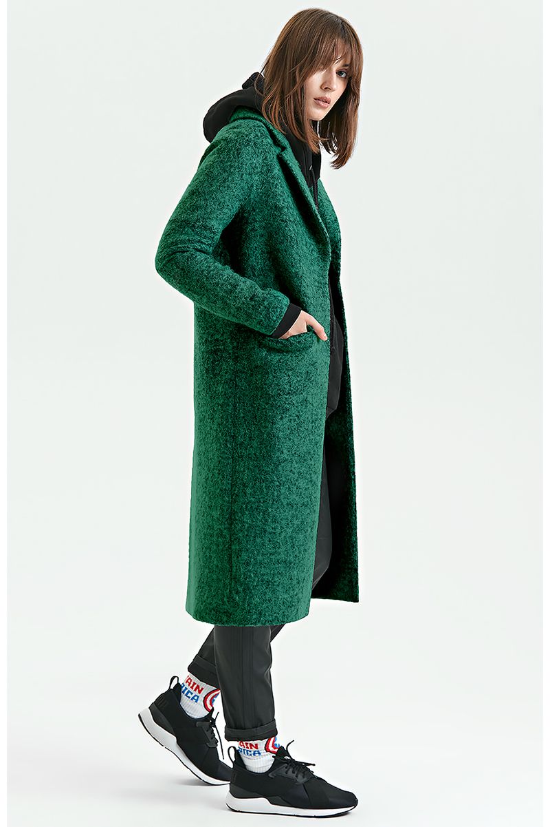 Женское пальто Moveri by Larisa Balunova 6044С лесной_зеленый
