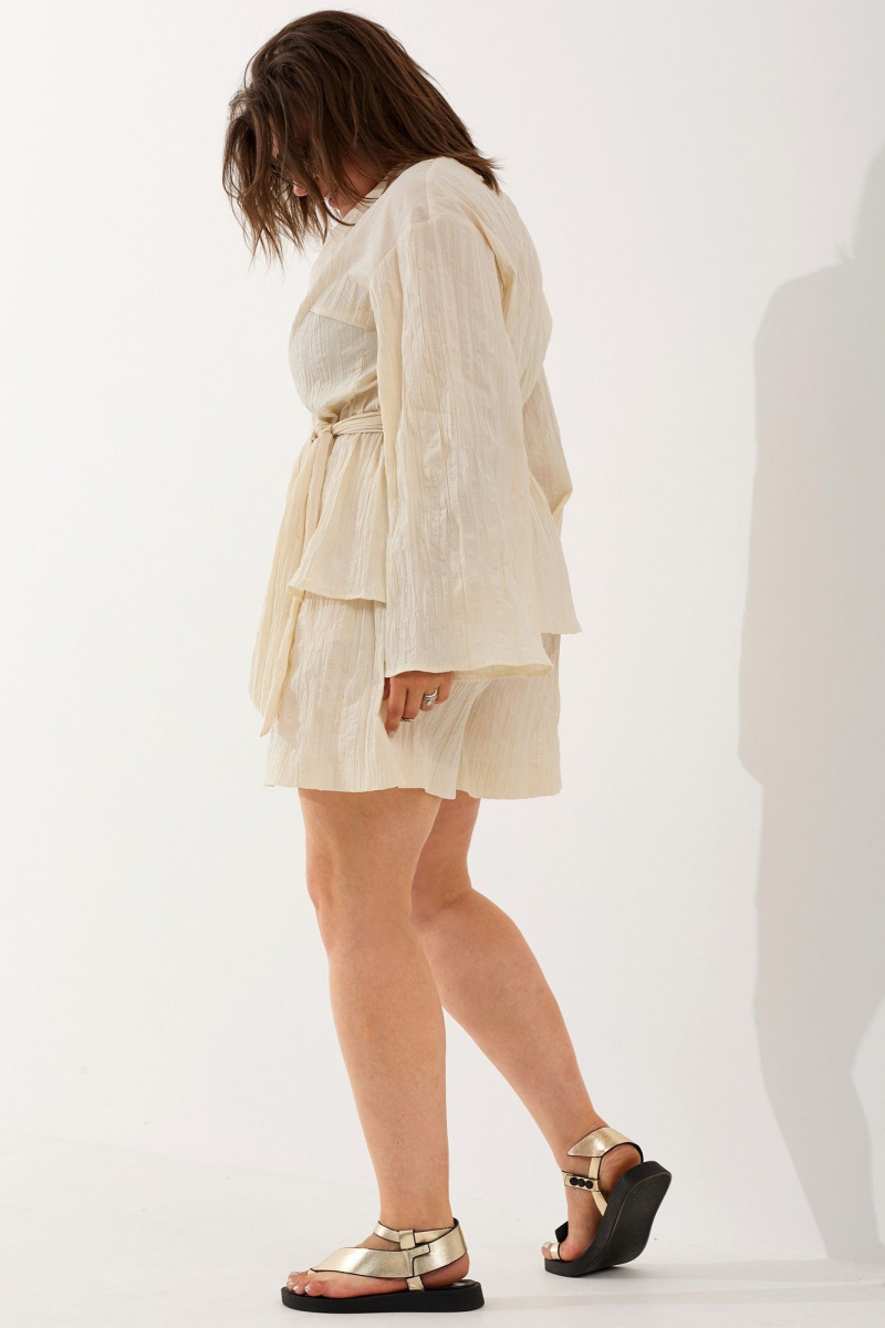 Комплект с блузой BegiModa 3067 шампань