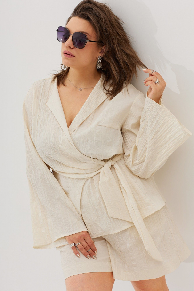 Комплект с блузой BegiModa 3067 шампань