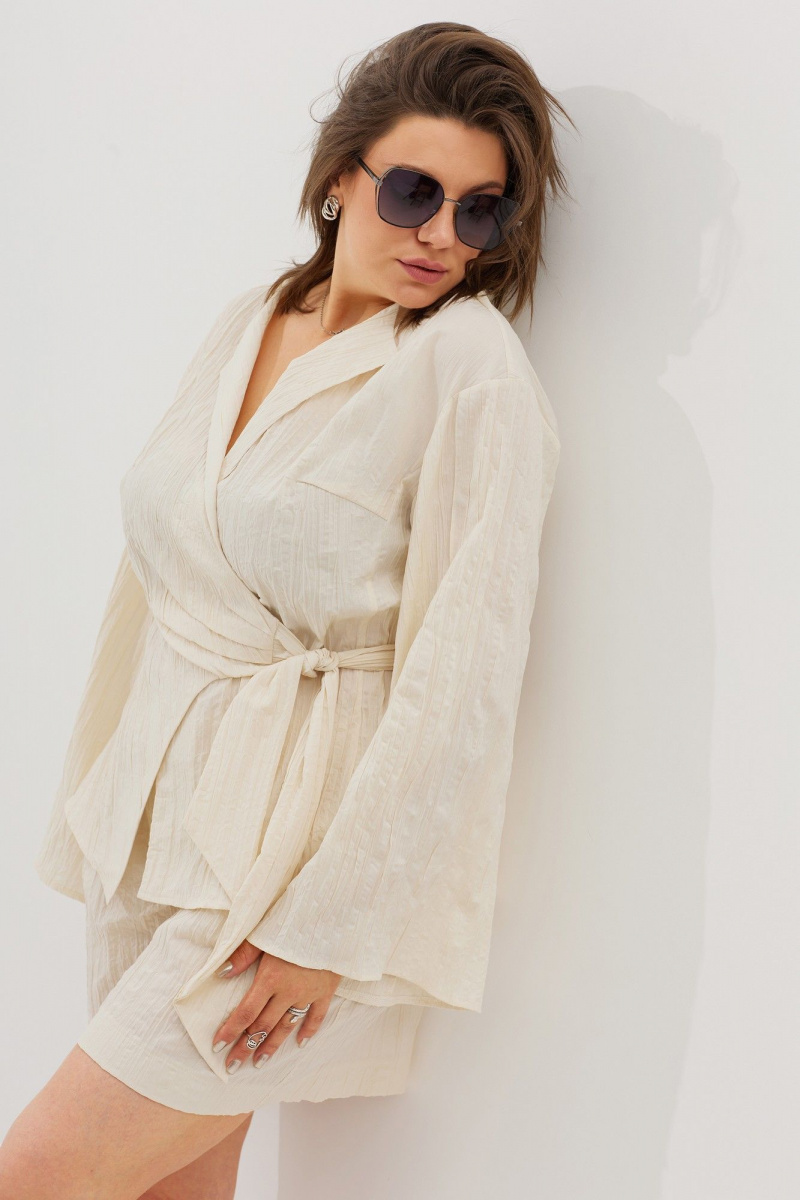 Комплект с блузой BegiModa 3067 шампань