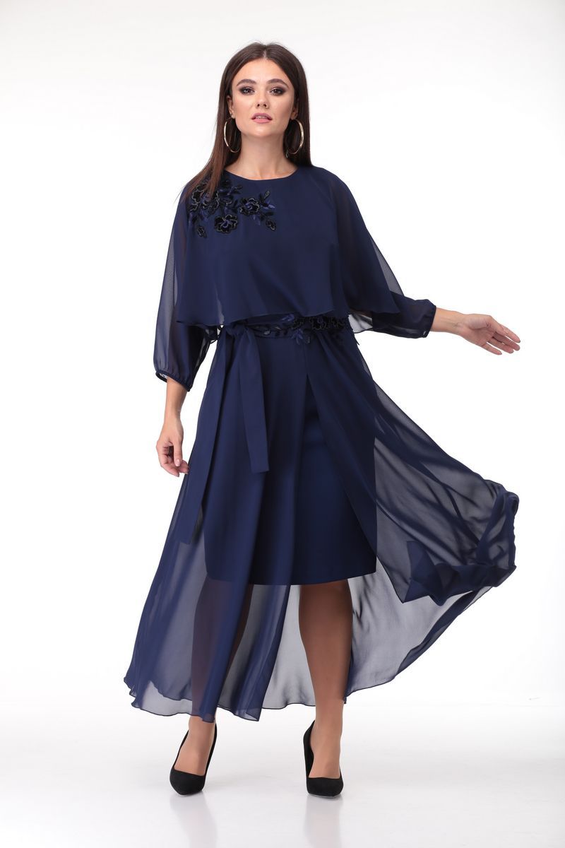Платье ANASTASIA MAK 673 темно-синий