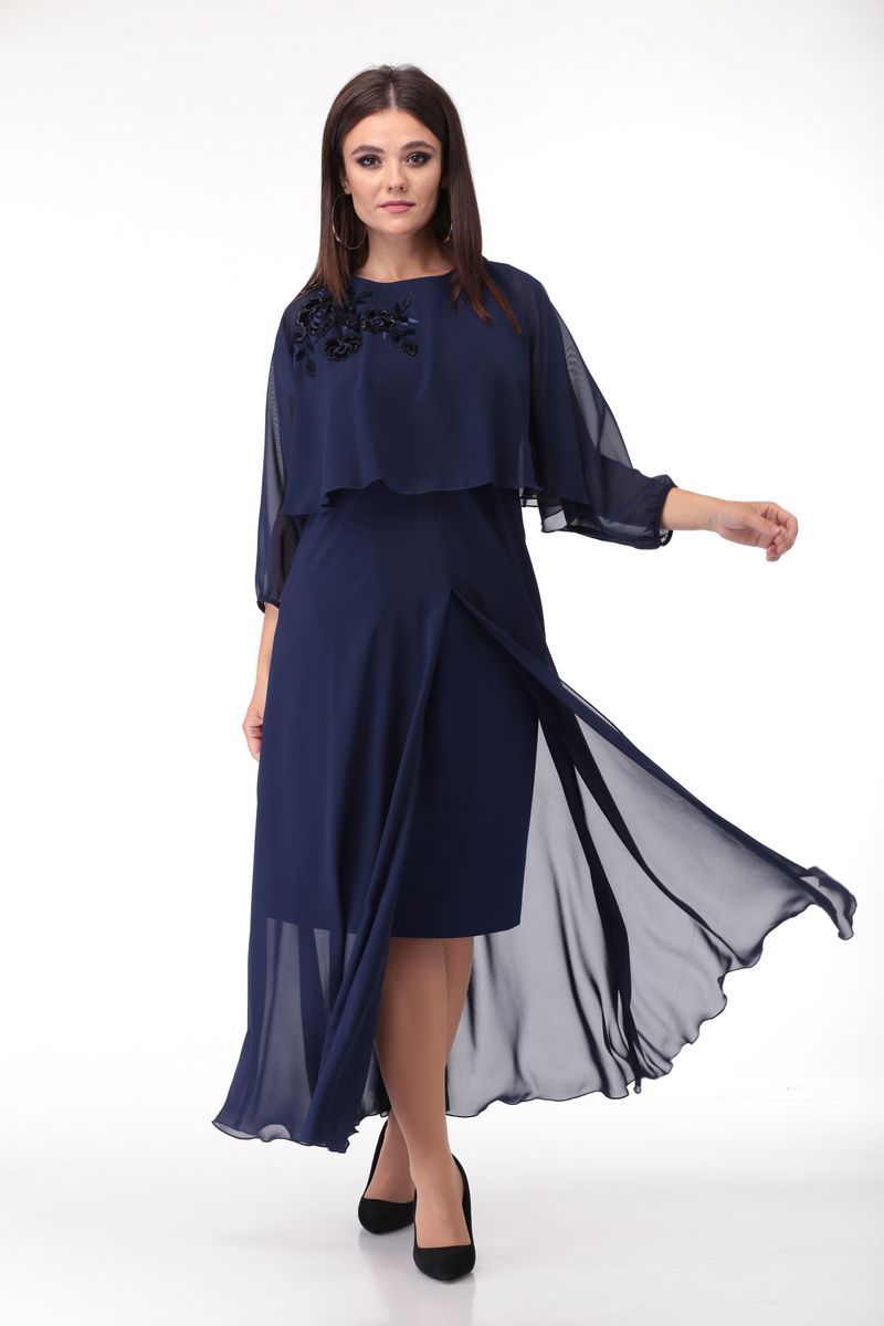 Платье ANASTASIA MAK 673 темно-синий