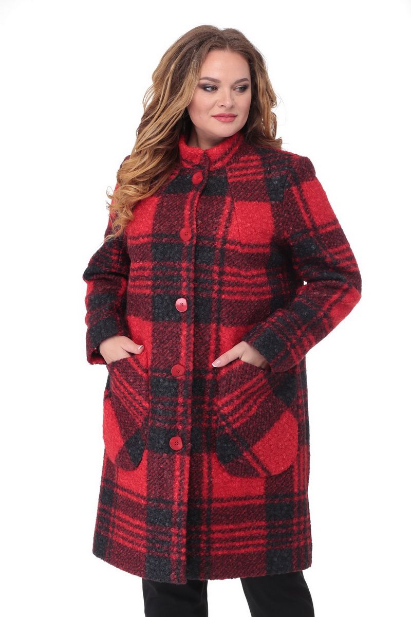 Женское пальто БелЭльСтиль 829 красный