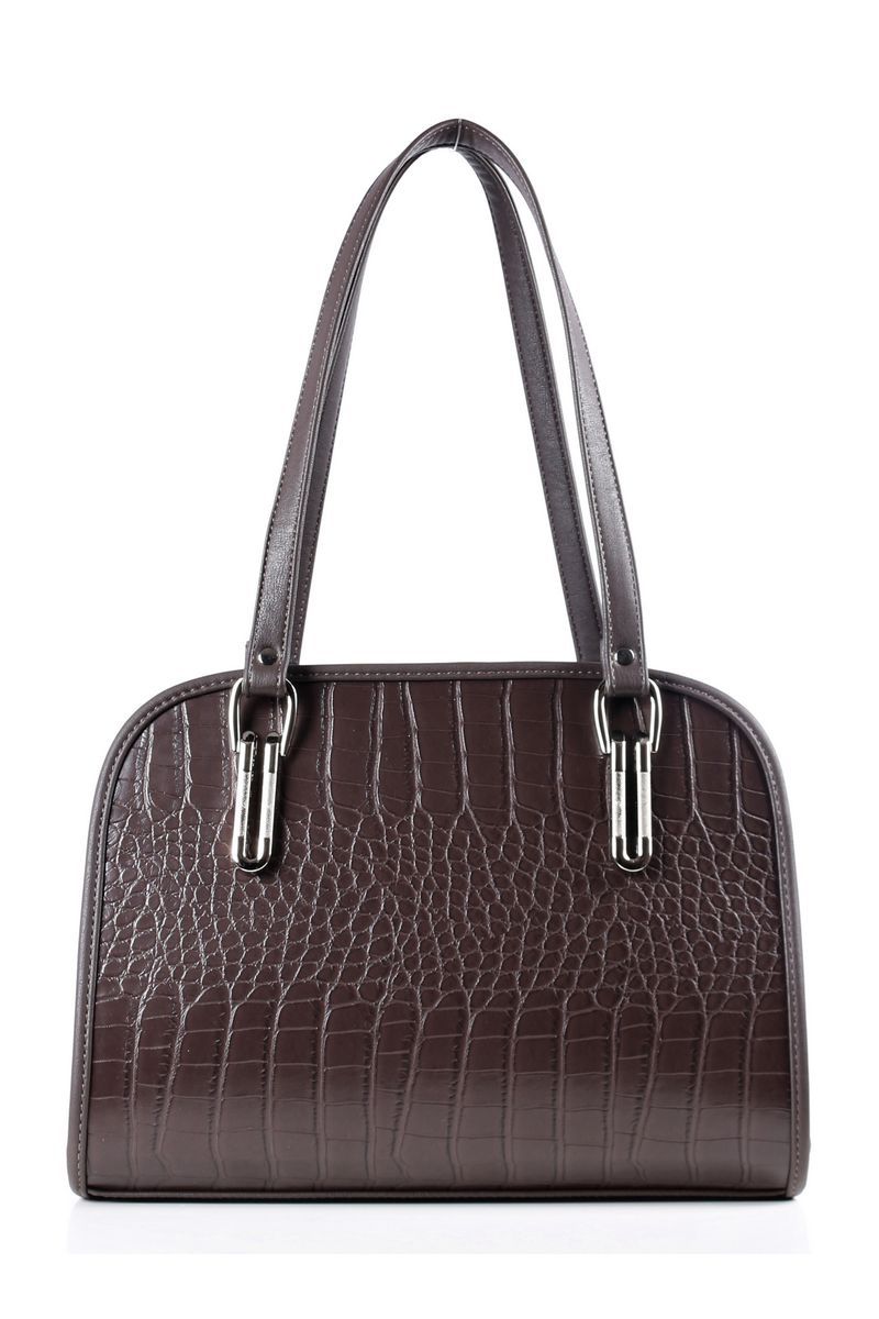 Женская сумка Galanteya 1415 серо-коричневый/коричневый