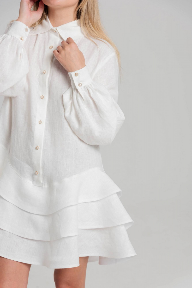 Платья JuNi Brand PL-VN-LN-L-01 белый