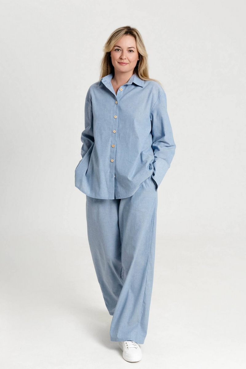Брюки JuNi Brand БР-001 голубой