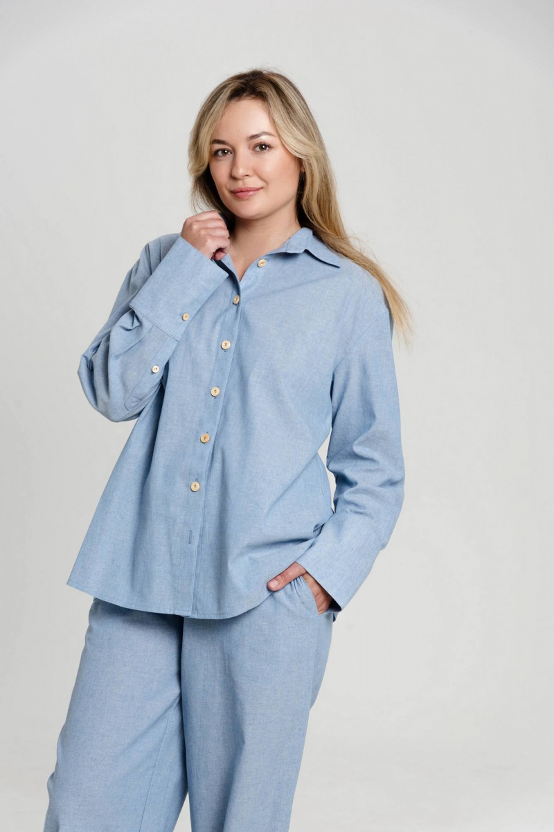 Рубашки JuNi Brand РШ-001 голубой
