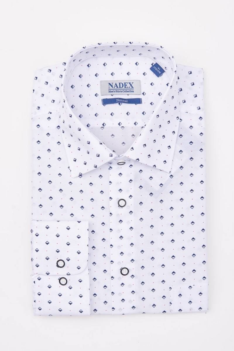 Рубашки с длинным рукавом Nadex 708045И_170 бело-синий