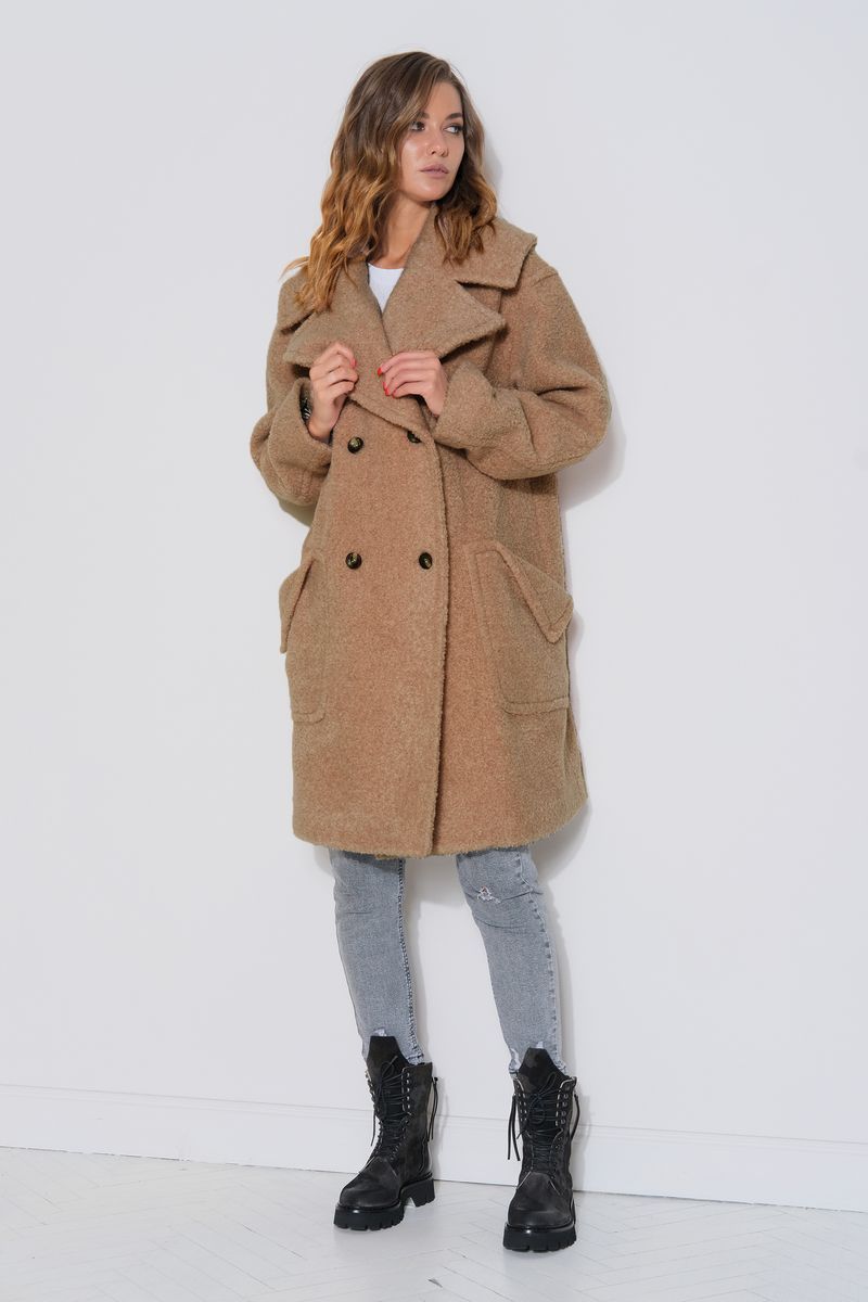 Женское пальто Fantazia Mod 3777 кэмел