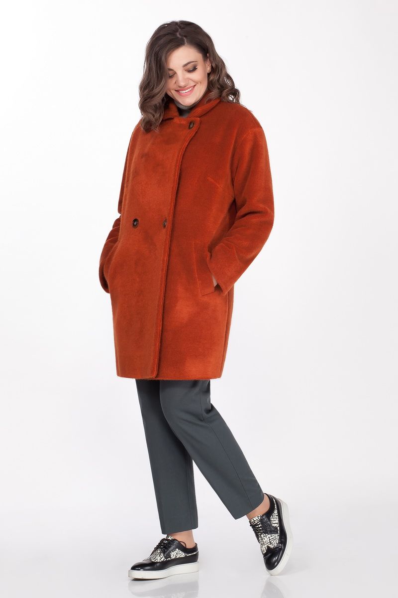 Женское пальто Anna Majewska 1411 рыжий