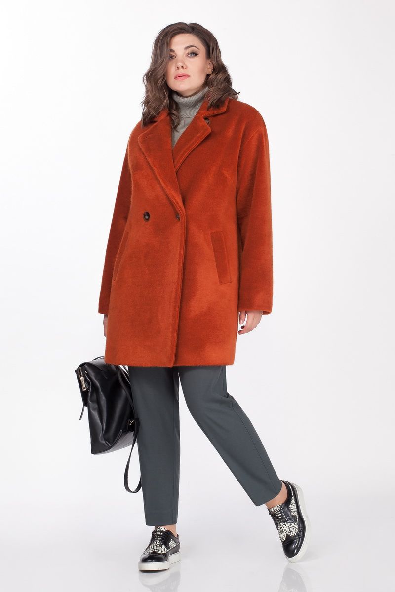 Женское пальто Anna Majewska 1411 рыжий