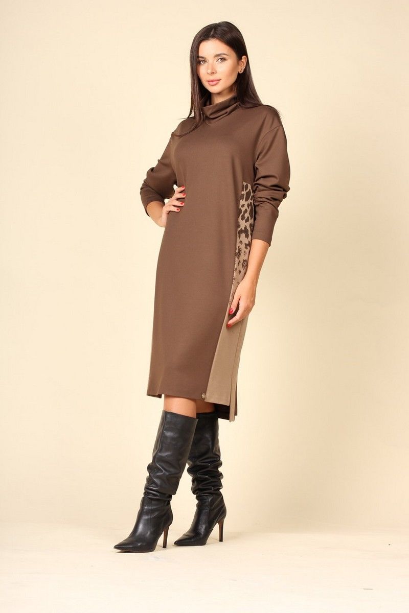Платье Faufilure С1126 коричневый