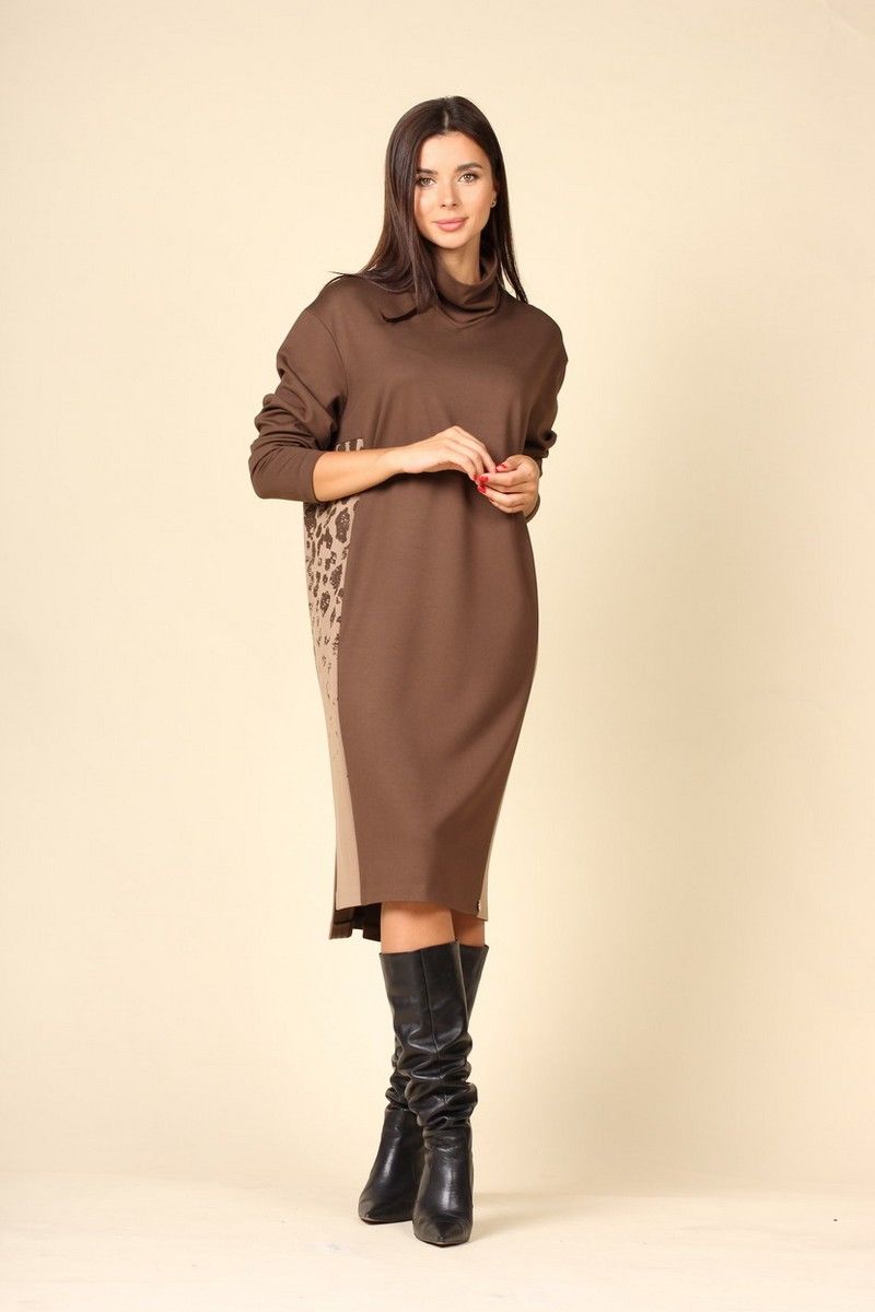Платье Faufilure С1126 коричневый