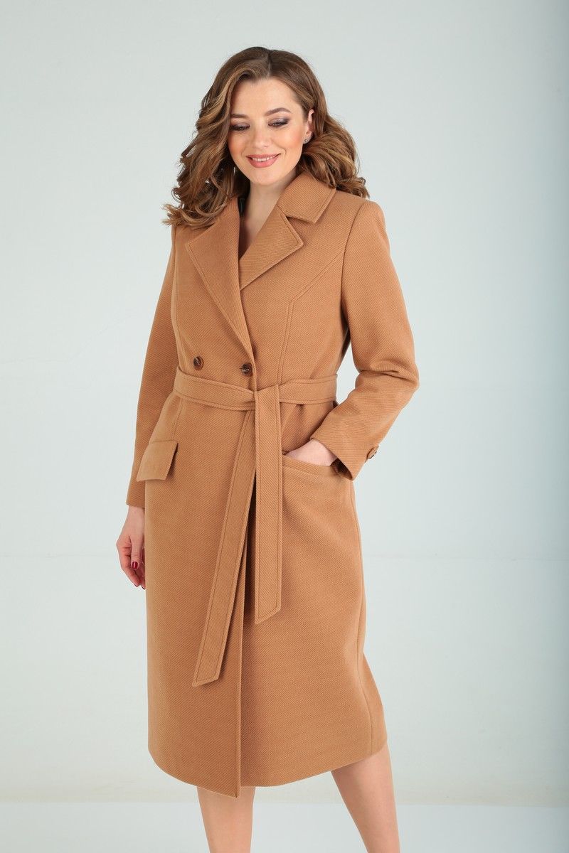 Женское пальто Karina deLux B-345 бежевый