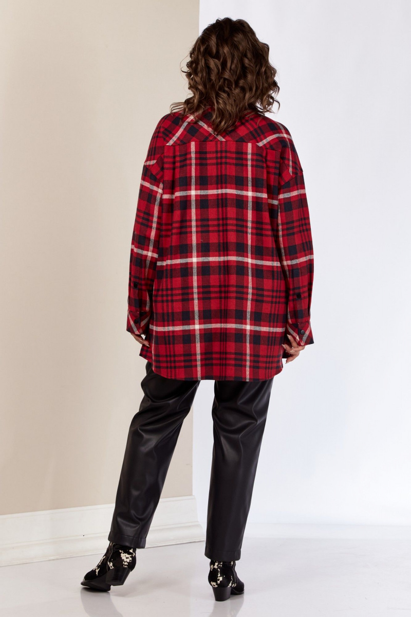 Рубашки AVA fashion М-071 красный-синий