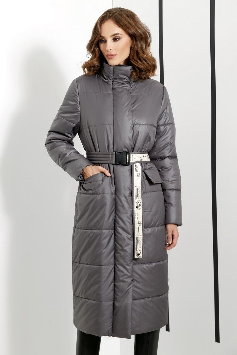 Женское пальто DiLiaFashion 0410 серый