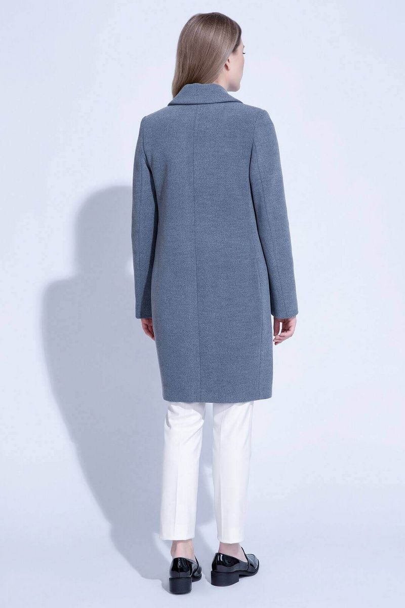 Женское пальто ElectraStyle 3-6061-128 серый меланж