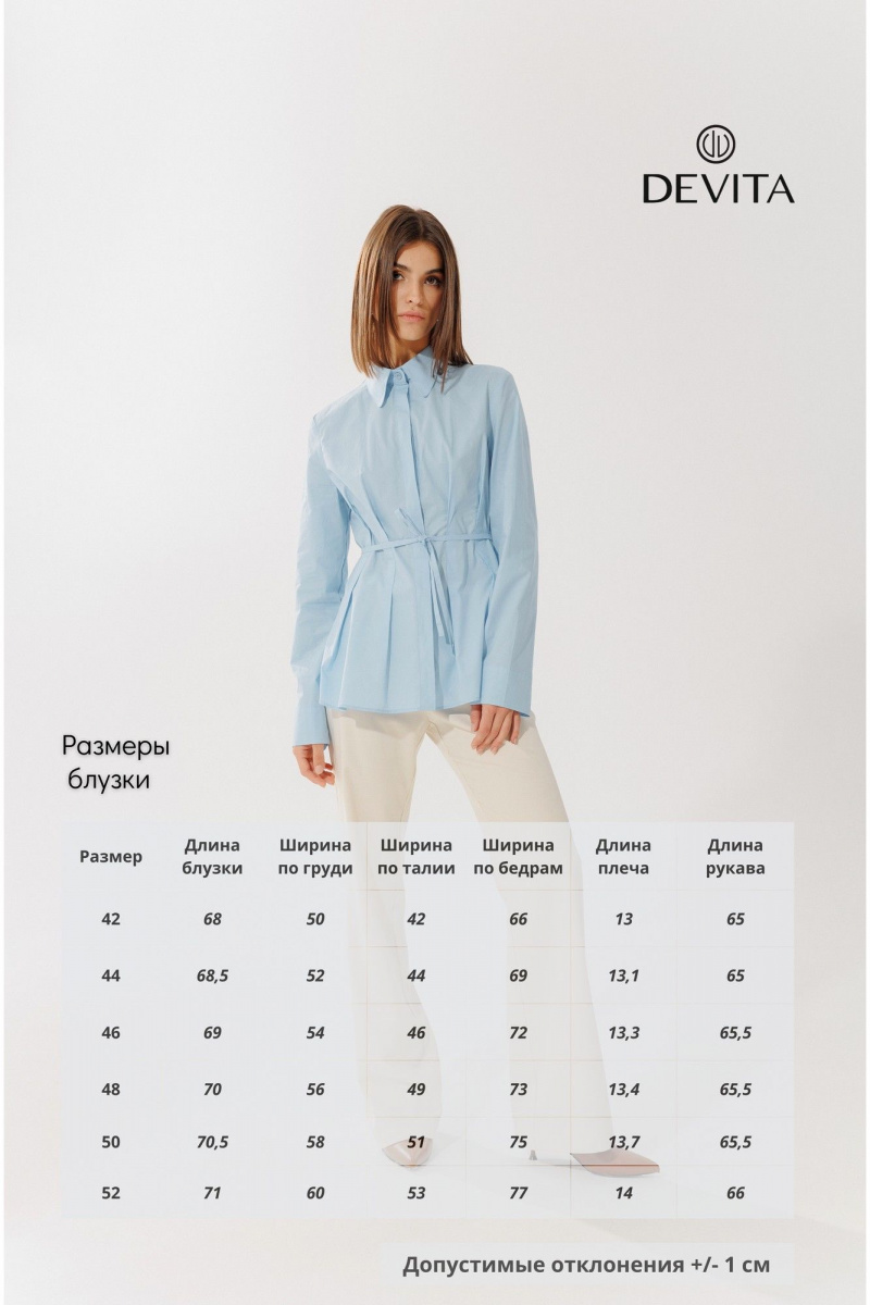 Блузы DEVITA 6013 голубой