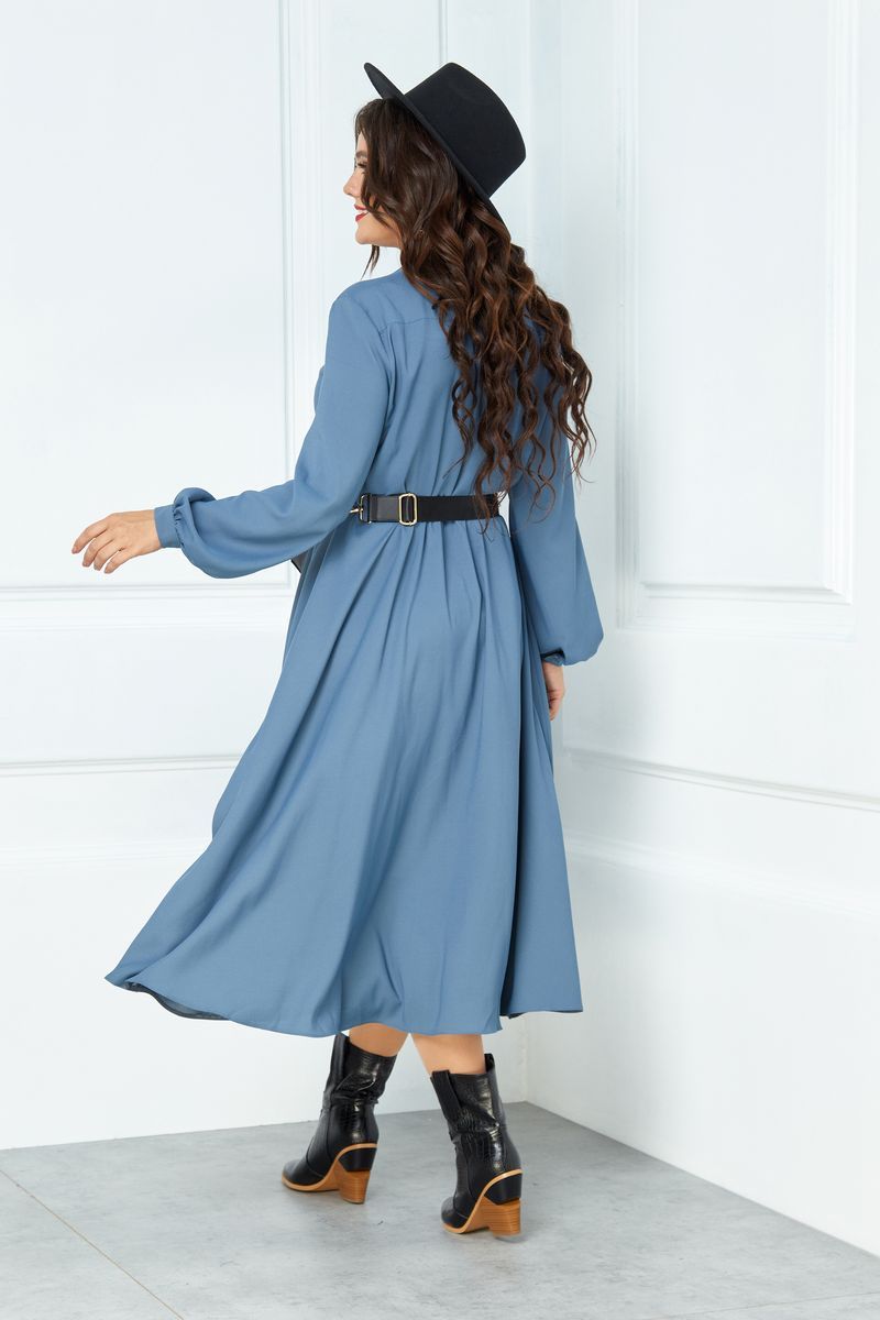 Платье Anastasia 503 серо-голубой
