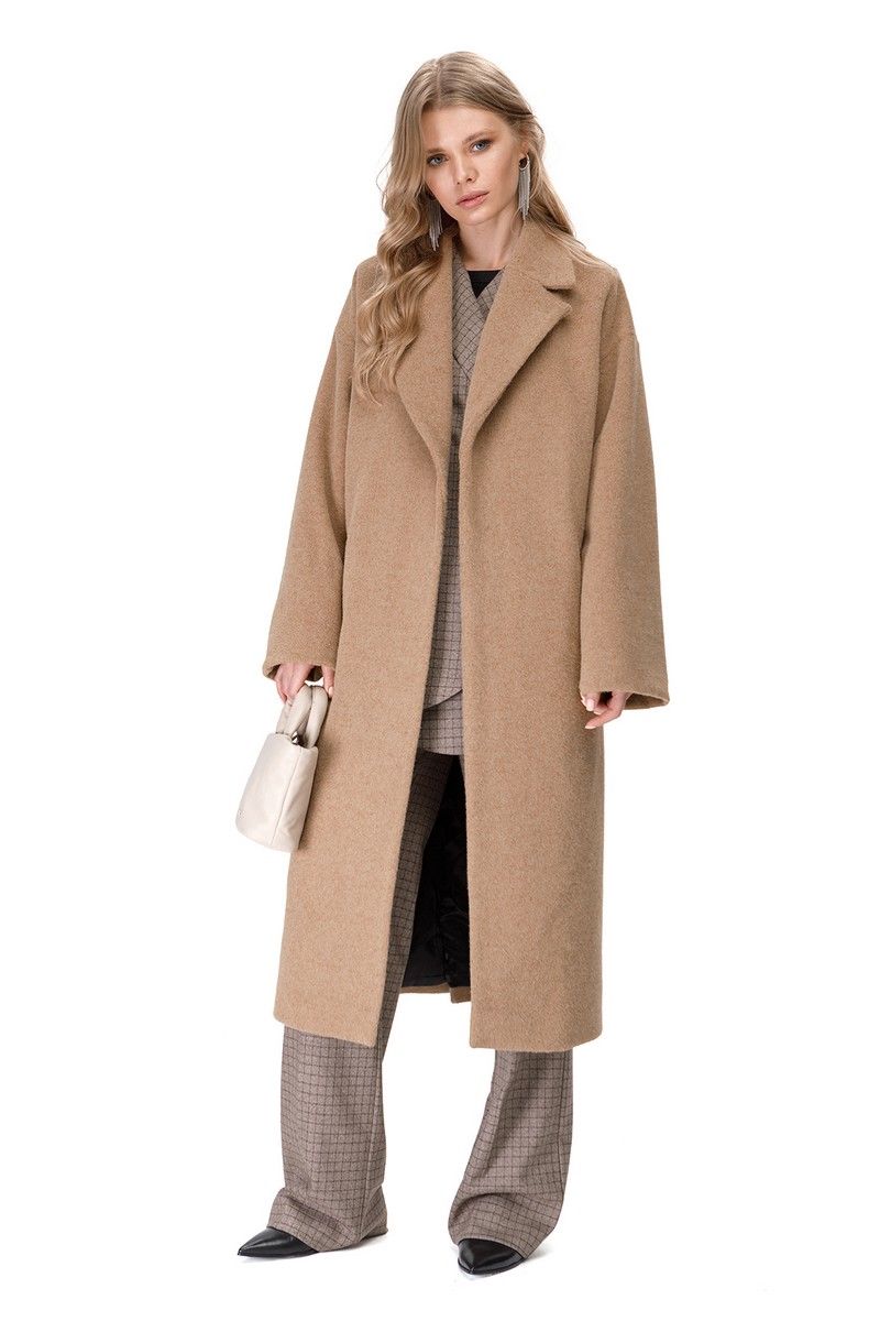 Женское пальто PiRS 1411 светло-бежевый