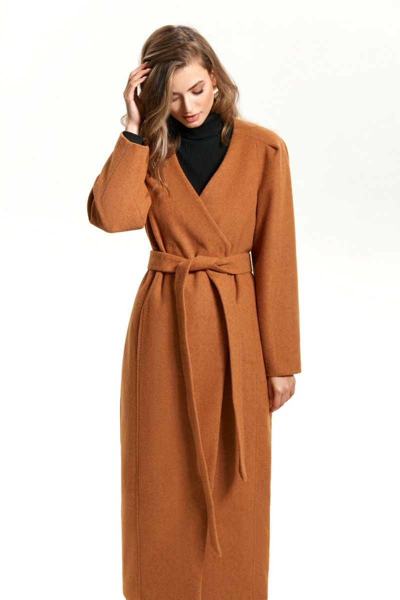 Женское пальто TEZA 1430 кэмел