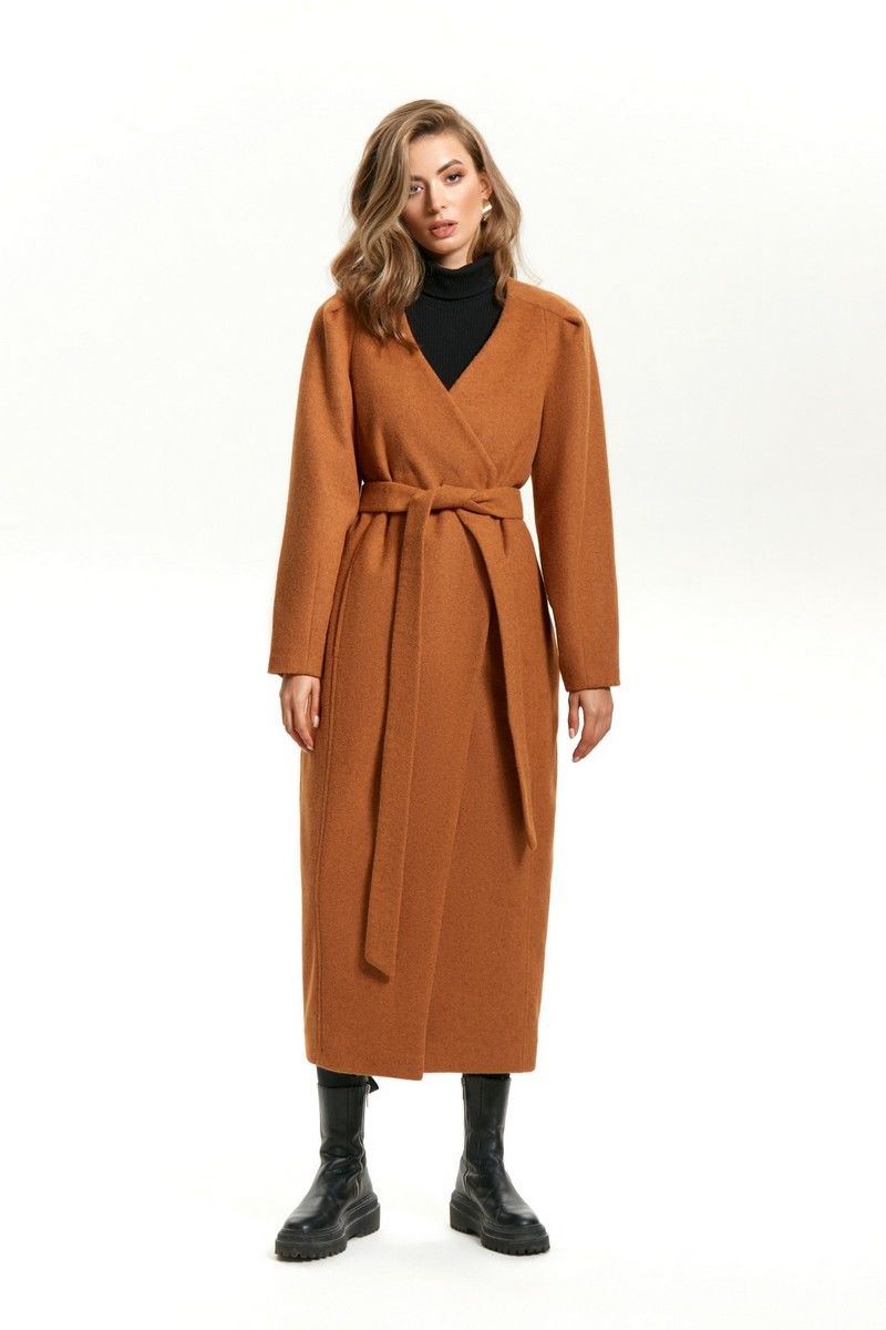 Женское пальто TEZA 1430 кэмел