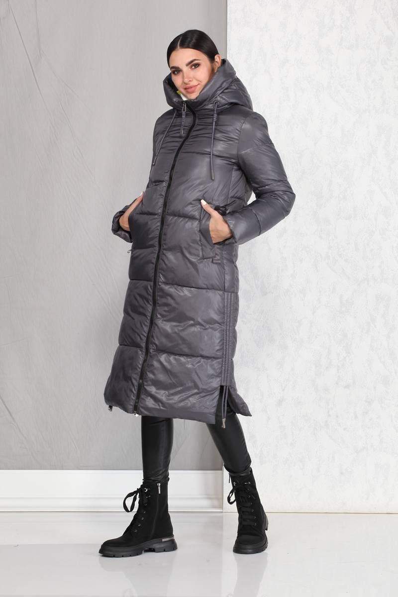 Женское пальто Beautiful&Free 4005 серый