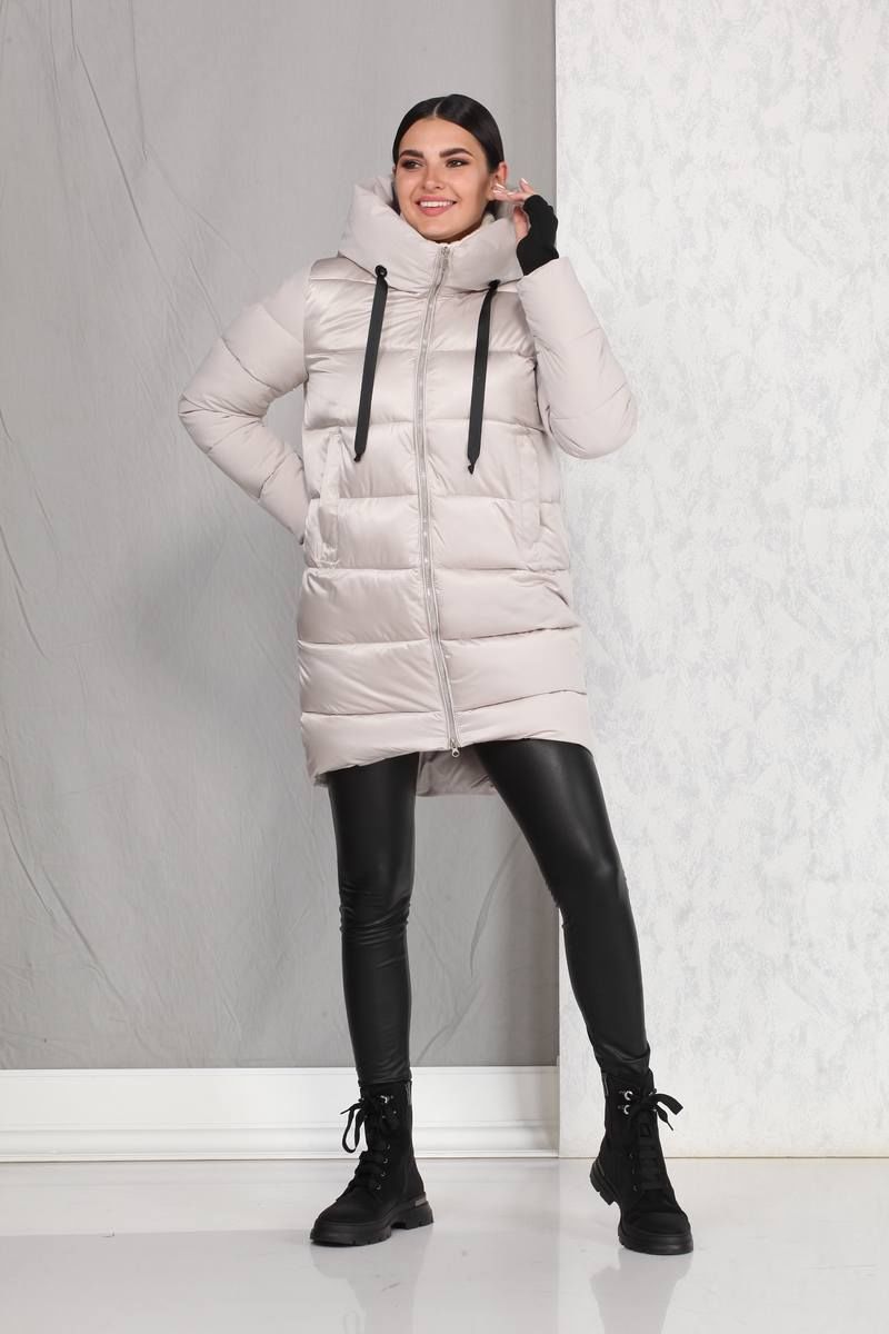 Женское пальто Beautiful&Free 4009 светло-серый
