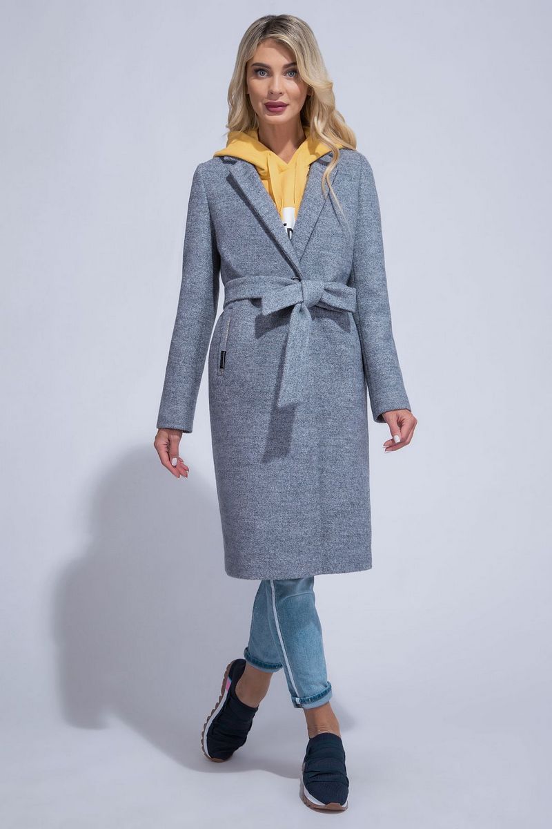 Женское пальто ElectraStyle 4-5642/2-256 серый