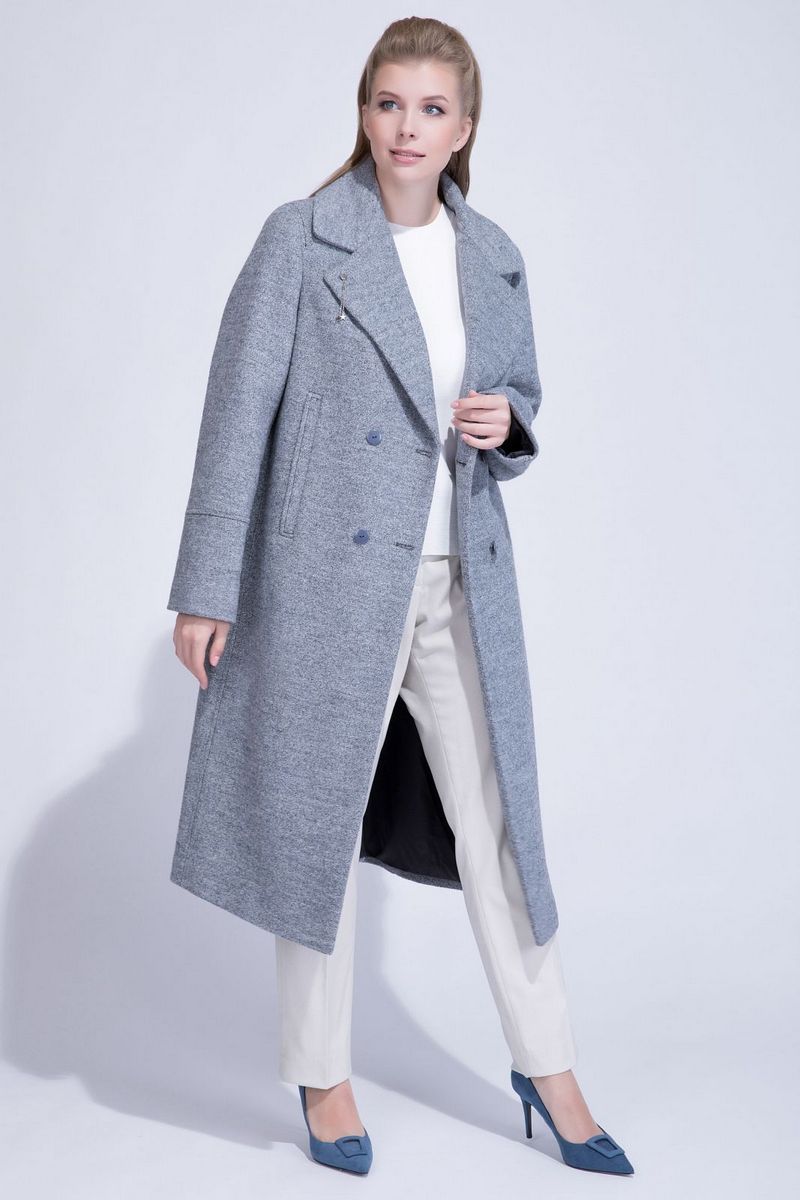 Женское пальто ElectraStyle 5-9023-256 серый