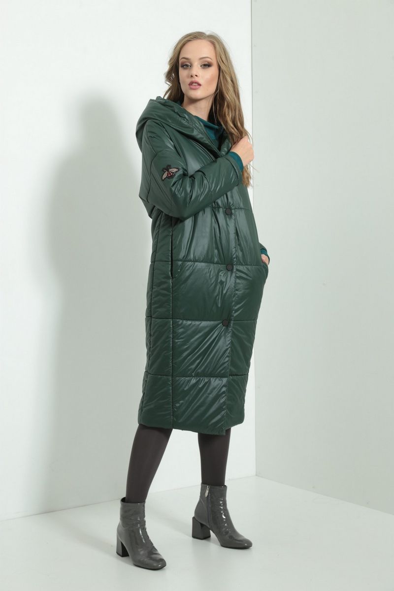 Женское пальто AMORI 2104 зеленый