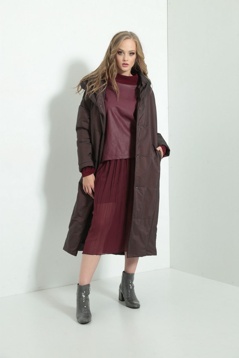 Женское пальто AMORI 2108 бордо