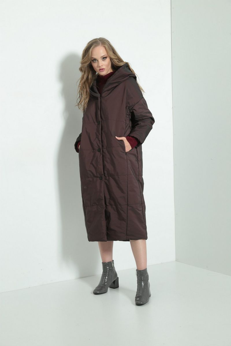 Женское пальто AMORI 2108 бордо