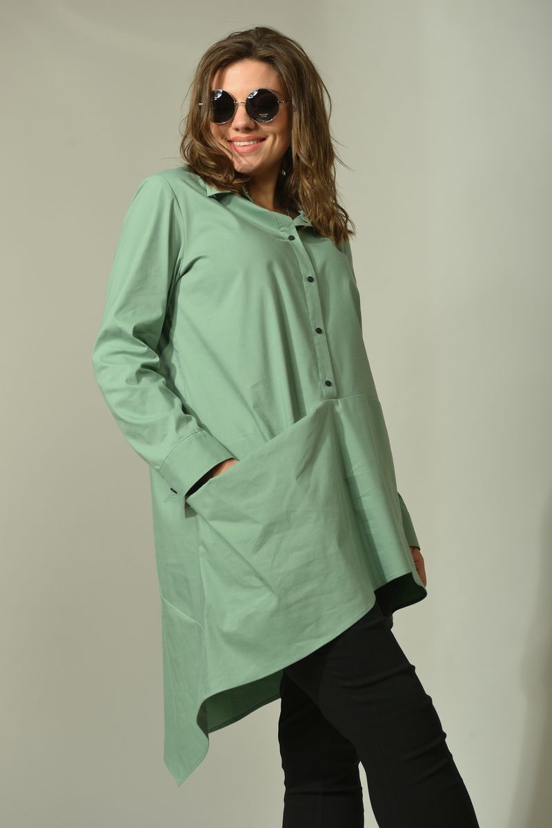 Блузы GRATTO 4014 светло-зеленый