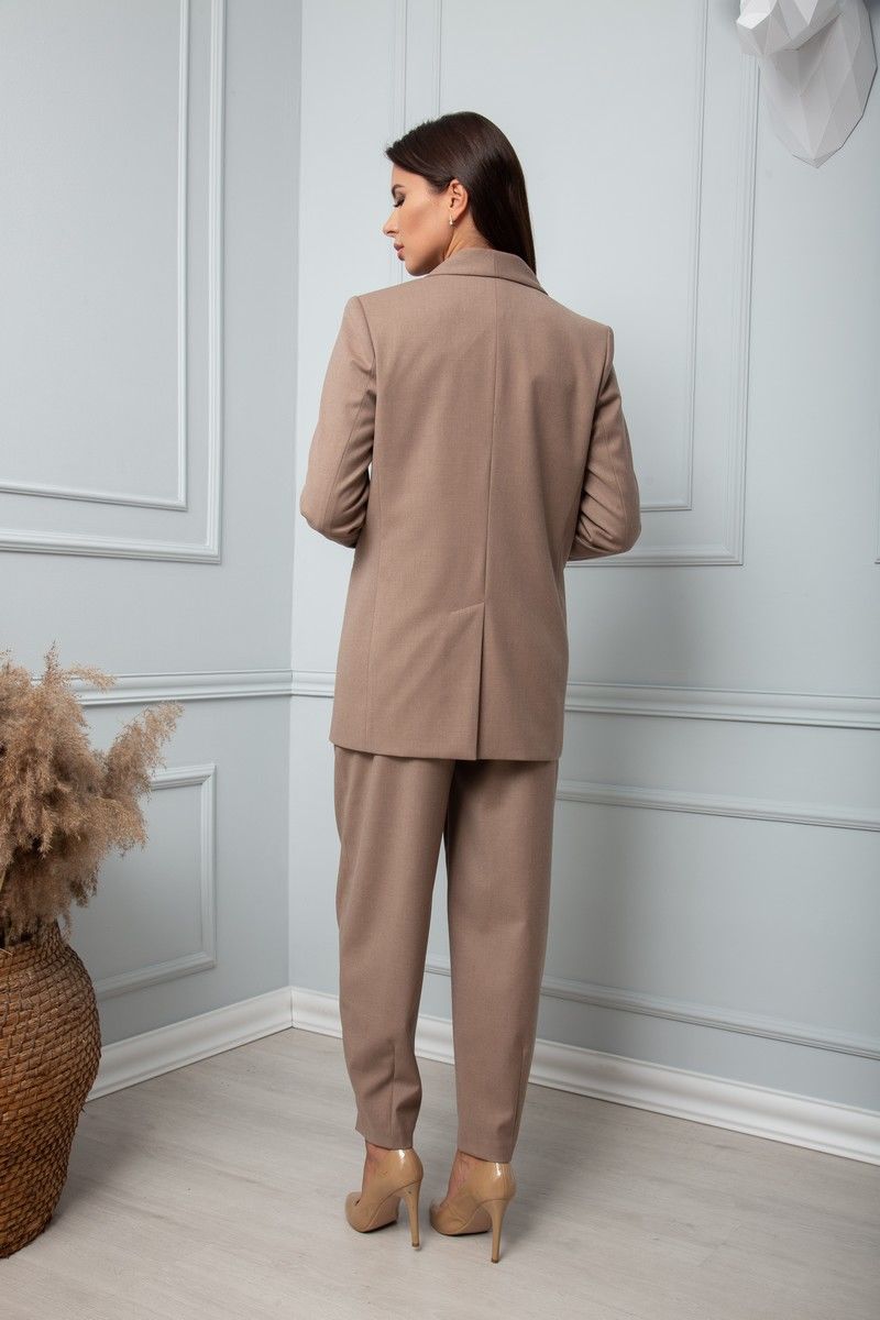Брючный костюм SandyNa 13860 серо-коричневый