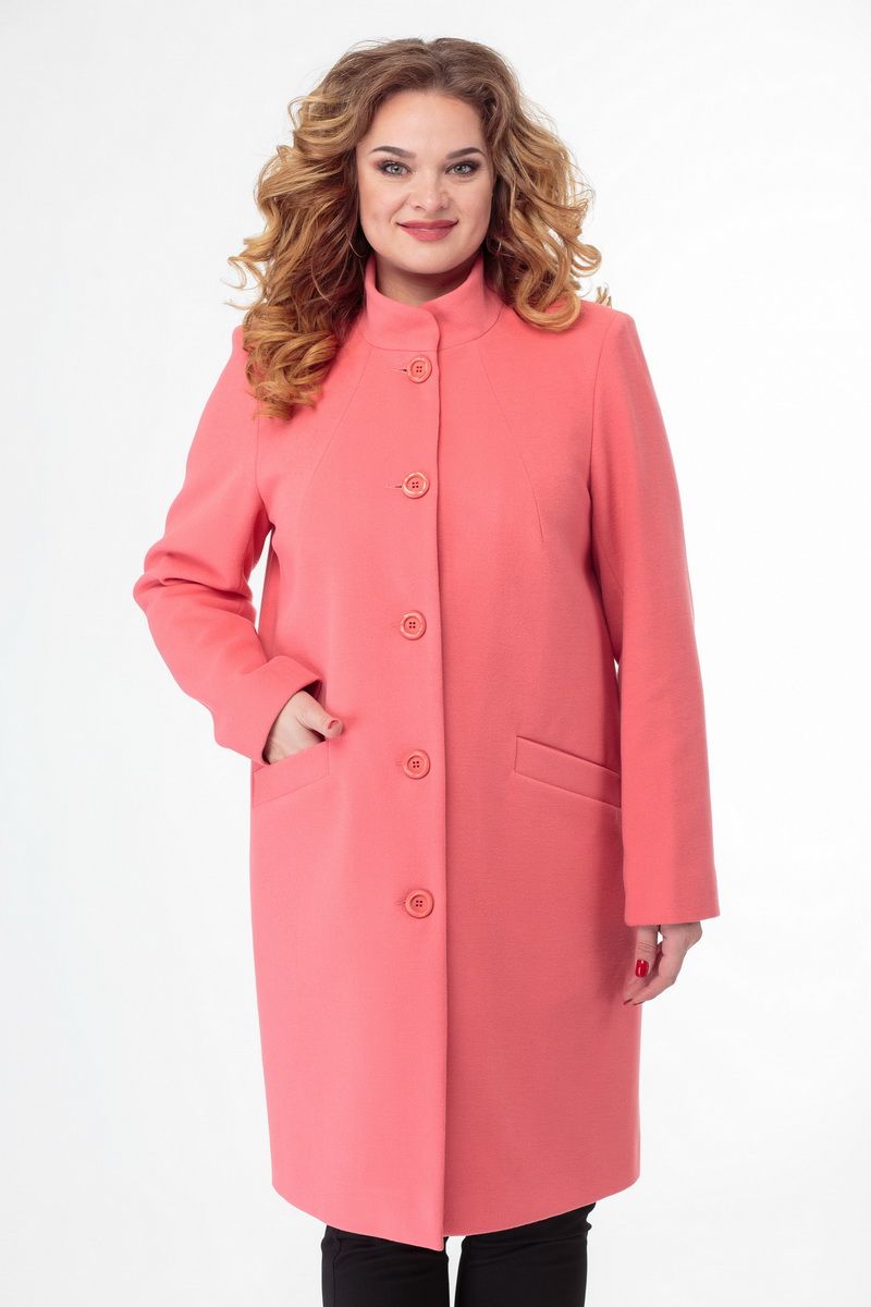 Женское пальто БелЭльСтиль 786 розовый