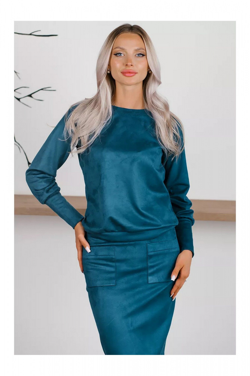 Юбочный костюм MONA STYLE FASHION&DESIGN 19089/2 лазурный